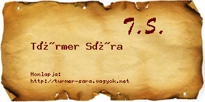 Türmer Sára névjegykártya