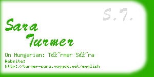 sara turmer business card